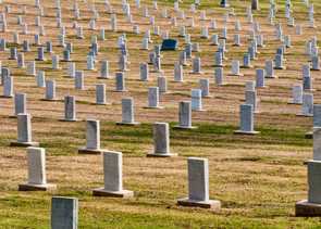 Graves at Confederate Field, Texas State Cemetery in Austin, Texas